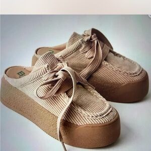 Free People Volo Platform Corduroy Mules Size 10